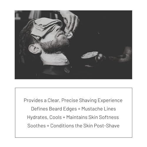 DEPOT No. 406 Transparent Shave Gel | Precision Shaving Gel for Beard, Mustache & Hairline | Clear Formula with Aloe, Menthol & Botanical Extracts | For Razor & Electric Shaver | 3.3 fl.oz.