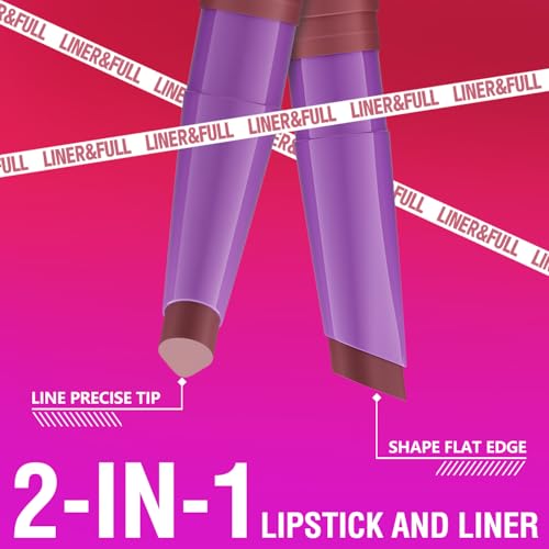 LANGMANNI 8Pcs 2-in-1 Velvet Matte Lipstick Set | All-in-One Lip Liner & Full-Size Lipstick in Unique Teardrop Shape,Gift For Women Makeup Set