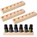 Meao 4 Pcs 1-Tier Wooden Essential Oil Display Storage Organizer Holder Stand - 6 Slots Natural Hard Pine Wood Rack - Holds up to 6 Aromatherapy Bottles - Ideal Gift Presentation Shelf #3