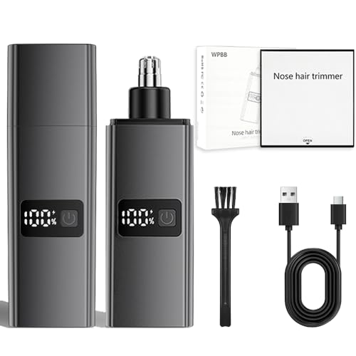 Ear and Nose Hair Trimmer,Gifts for Men,Professional PainlessFacial Hair Trimmer for Men Women,Portable Design USB Rechargeable,Travel Trimmer,Removable and Washable