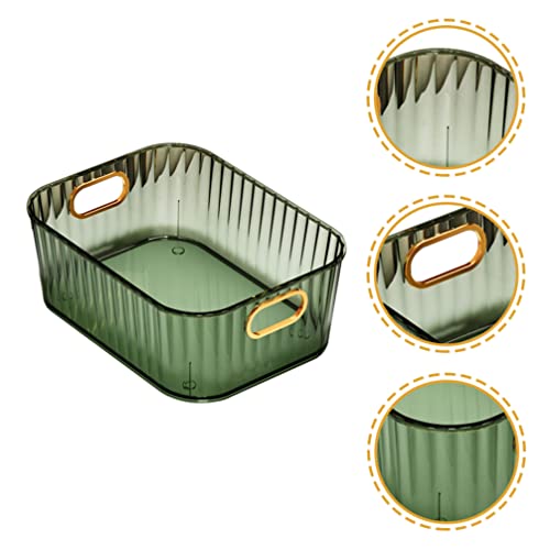 Lurrose Makeup Cosmetic Storage Box Desktop Organizer for Skincare and Small Sundries 10.86X8.22X3.93 Inch Clear Makeup Organizer without Lid