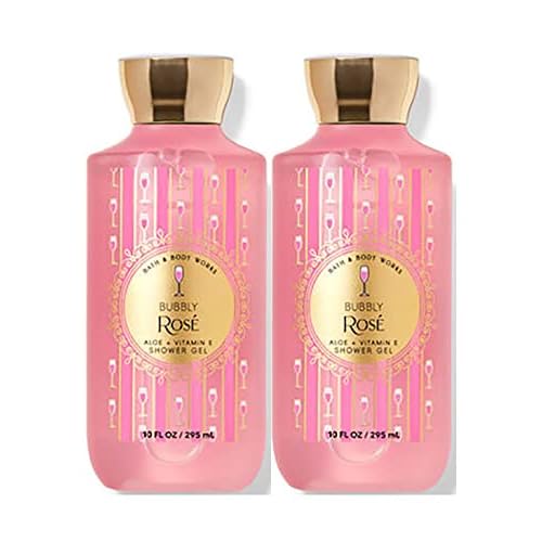 Bath and Body Works Bubbly Rose Shower Gel Gift Sets 10 Oz 2 Pack (Bubbly Rose)
