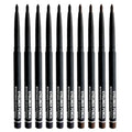 10PCS Black Automatic Waterproof Inner Eyeliner, Eyeshadow & Eyebrow Pencil ? Multi-Use Cream Pen for Liner, Shadow & Brows,Matte Quick Dry Eye Pencils, Smudge Proof, Delineador de ojos