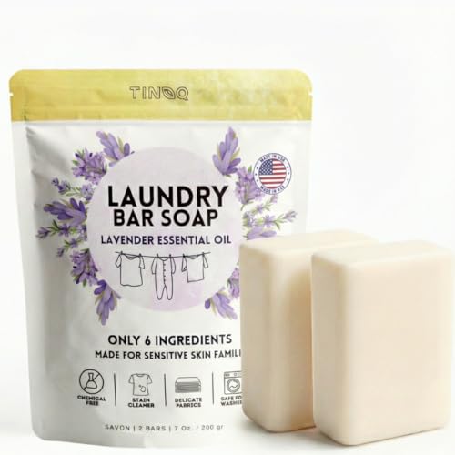 Laundry Soap Bar with Organic Lavender for Sensitive Skin - 2Pcs
