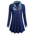 VALOLIA Women's Casual Swing Sweatshirt Long Sleeve Zipper Lapel Fashion Pullover Tunic