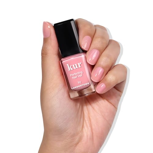 Bundle of LONDONTOWN Nail Veil #4, Dusty Rose Tint & Nail Veil #7 Enhancing Nail Care Color Polish and Formula, Sheer Cherry Blossom Pink, 0.4 fl. oz.