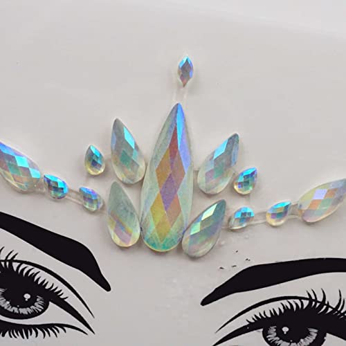 fluorescent face gems makeup glow in the dark face jewels festival rhinestone pastie fluorescence crystals body tattoo stickers forehead jewelry Team Bride (tp344 flower)