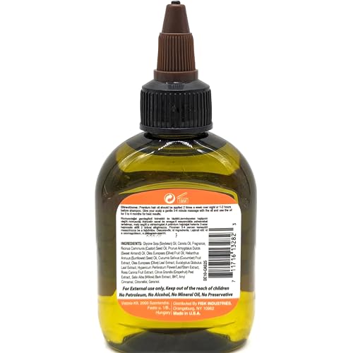 Difeel Essentials Pro-Growth Castor Hair Oil 2.5 oz. - Natural Castor Oil for Hair Growth made with 100% Natural Essential Oil