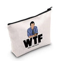 LEVLO Family Modern TV Show Cosmetic Make Up Bag Phil Dunphy Fans Gift WTF Why The Face Modern Family Makeup Zipper Pouch Bag For Friend Family (WTF Why The Face)