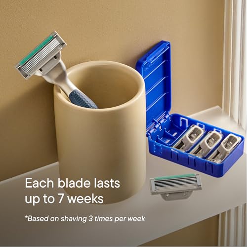 Harry's-PLUS: Razor for Men - Premium Handle and Razor Blade Cartridge - Advanced Pivoting System - Shaving Kit for Men - Clay