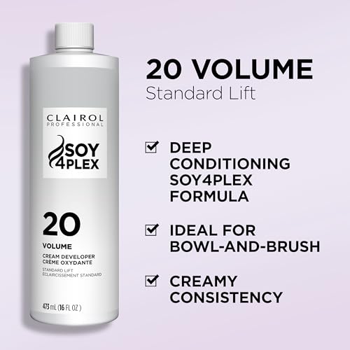 Clairol Professional Cr?me Permanente 20 Volume Hair Developers | For Coloring, Lightening & Lifting with Deep Conditioning Formula | Packaging May Vary
