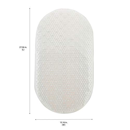Bath Bliss 2 Pack Shower Tub Mat | Anti-Slip Bathmat | Suction Cup Base | Drain Holes | Safety | Holographic