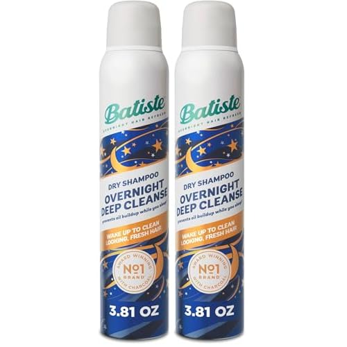 Batiste Overnight Deep Cleanse Dry Shampoo 3.81oz.- Wake up to beautiful hair by preventing oil build-up (Pack of 2)