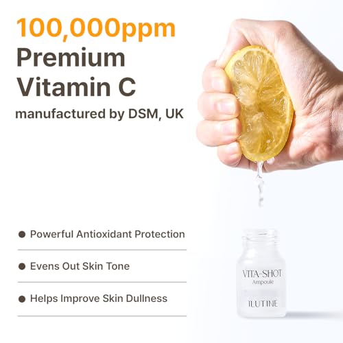 Vita-Shot Vitamin C Ampoule ? Vitamin C Face Serum with Ectoine & Glyceryl Glucoside, Korean Skincare Ampoule for Daily Use