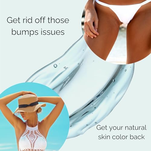 Smoothing Solution Ingrown Hair Treatment - Bikini Line Dark Spot Removal and Razor Bumps Treatment for Women to Reduce Razor Burn & Redness in the Pubic Area - After Shave for Women and Men
