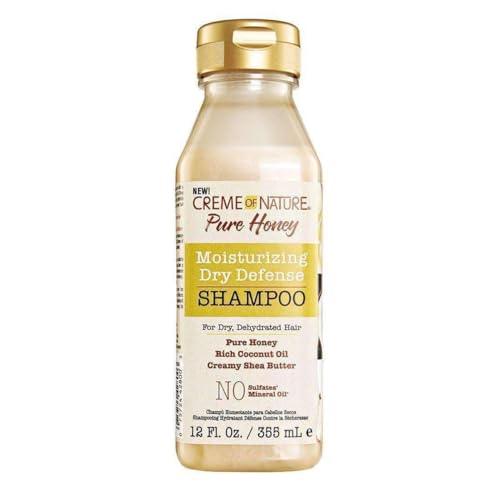 Creme of Nature Pure Honey Shampoo with Coconut Oil & Shea Butter, 12.07 Fl Oz & Knot Away Leave In Detangler, 8 Oz