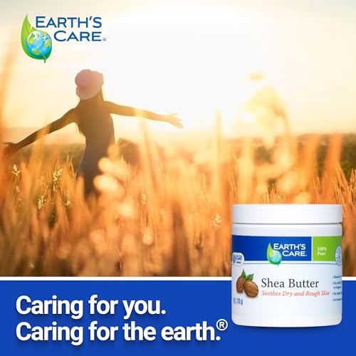 Earth's Care Shea Butter - 100% Pure Natural African Shea Butter for Body, Hair and DIY Projects 6 OZ