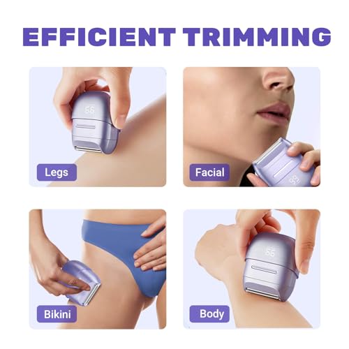 Electric Shaver for Women Waterproof Wet Dry Mini Electric Razors for Women - Cordless Ladies Electric Shaver for Hair Removal, Legs, Face, Body, Bikini,Sensitive Skin, Teens, Ladies £¨Blue£©
