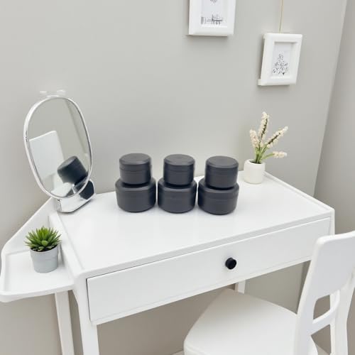30 Pcs Cosmetic Jars Set, 10¡¿5ml + 10¡¿10ml + 10¡¿15ml Empty Refillable Containers with Lids, Small Plastic Travel Pots for Face Cream, Lip Balm, Lotion, Powder, Glitter, DIY Crafts Storage