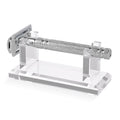 Linkidea Acrylic Men's Razor Stand Holder, Stable Storage Bracket Bathroom Countertop Organizer, Easy Clean, Compatible with Viking Blade Chief, MK-23C, Shaving Revolution (Clear)