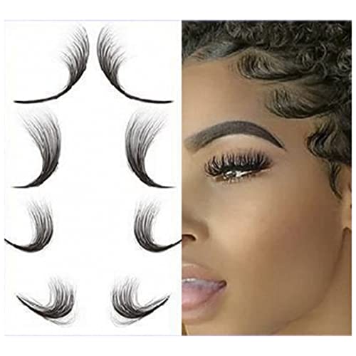 5 Sheets Temporary Tattoo Stickers for Hair Edge Smooth Waterproof Black Hairline Curly Bangs Tattoo Sticker