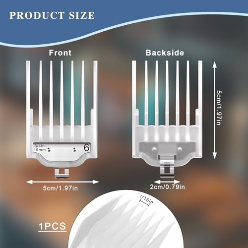 CR8GR8 Clipper Guards Set, 10 Professional Cutting Guides (1/16" to 1") Compatible with Most Wahl Clippers, Transparent Replacement Guards for Wahl Hair Clippers