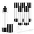 6 Pack 100ml/3.4oz Airless Pump Bottles Refillable Vacuum Pump Dispenser Plastic Cosmetic Container for Makeup Foundation Moisturizer Shampoo Toiletry