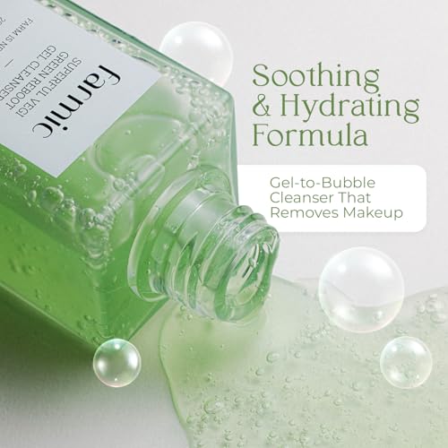 Vegi Green Reboot Gel Face Cleanser | Moisturizing & Hydrating Facial Cleanser | Gentle Daily Cleansing with Aloe & Rosemary to Soothe Refresh Skin (6.76fl.oz/200ml)