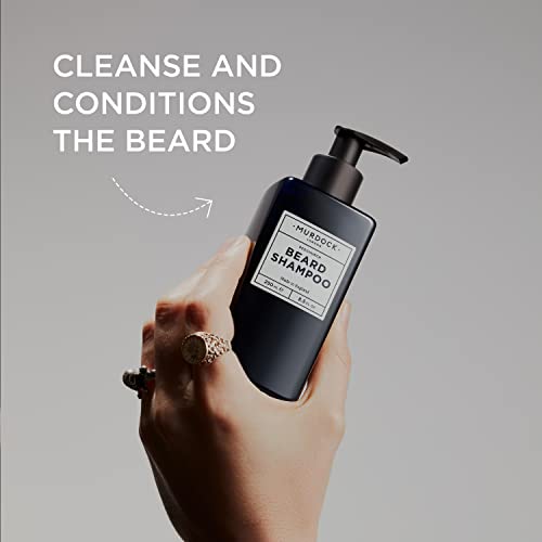 Murdock London Beard Shampoo for Men ? Sulphate-Free, pH-Balanced Natural Beard Wash for Softening, Beard-Druff Prevention & Skin Comfort ? Barber-Approved, Natural Oils for Hydration (8.5 fl. oz.)