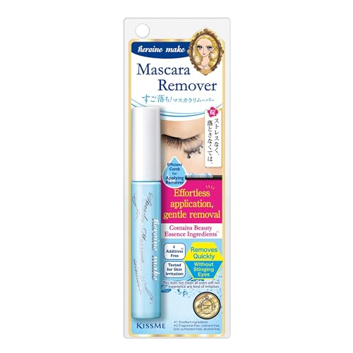 Heroine Make by KissMe Speedy Mascara Remover, Gentle Eye Makeup Remover for Waterproof Mascara, Fast-Acting & Non-Irritating Cleanser, Removes Stubborn Eye Makeup, 0.22 fl Oz