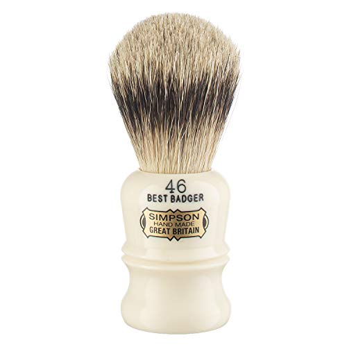Simpson Berkeley 46 Best Badger Shaving Brush - Handmade British Shaving Brush for Men - Premium Quality by Simpson Shaving Brushes (Berkeley 46 Best Badger)