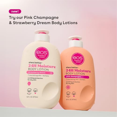eos Shea Better Body Lotion Set- Jasmine Peach & Pomegranate Raspberry, 16 fl oz, 2-Pack