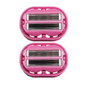 2x Classic Omnishaver - Pink - The Fastest Way to Shave Head, Legs, Arms, Body|An Alternative to Disposable Shaving Razors Self Cleans & Strops During Use with Durable Blade|Bald Head Shaver for Women