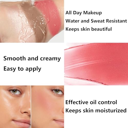 3Pcs Cream Contour Stick Makeup Kit, Shades with Highlighter, Blush and Bronzer Contour Stick for Sculpt the Cheeks, Long Lasting, Waterproof, Matte & Dewy Finish (LIGHT MEDIUM(2+5+6))