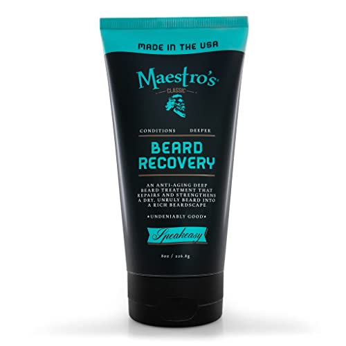 Maestro's Classic Beard Recovery Tube ? Mark of a Man Blend | Beard Moisturizer for All Hair Types | Hydrating, Soothing & Softening Beard Conditioner for Men, 8 Ounce