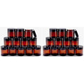 Vivaplex, 12, Amber, 4 oz, Round Glass Jars, with Inner Liners and black Lids (Pack of 2)