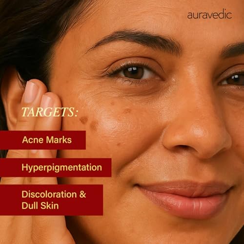 Auravedic Kumkumadi Tailam Night Serum | Ayurvedic Face Oil with Saffron & Vitamin B3 | Plant Based Overnight Moisturizer for Soft, Refreshed Skin | 1.69 Fl Oz (50ml)
