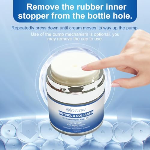 Retinol and Collagen with Hyaluronic Acid 5%, Day and Night Anti-Aging Face and Neck Cream for all type of skin, Nourishing, Moisturizing, Renewing, and firming skin, 50ml.