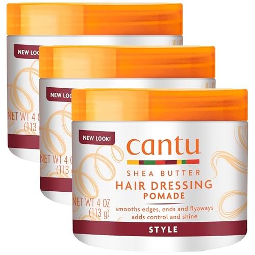 Cantu Hair Dressing Pomade with Shea Butter, 4 Ounce (Pack of 3)