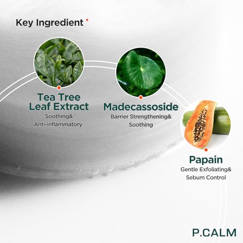 P.CALM Barrier Cycle Toner Pad Refill Pack ? 120 Pads (60 + 60) with Centella Asiatica & Papaya Extract for Soothing, Moisturizing & Exfoliating, Korean Vegan Facial Toners Pads for Sensitive Skin