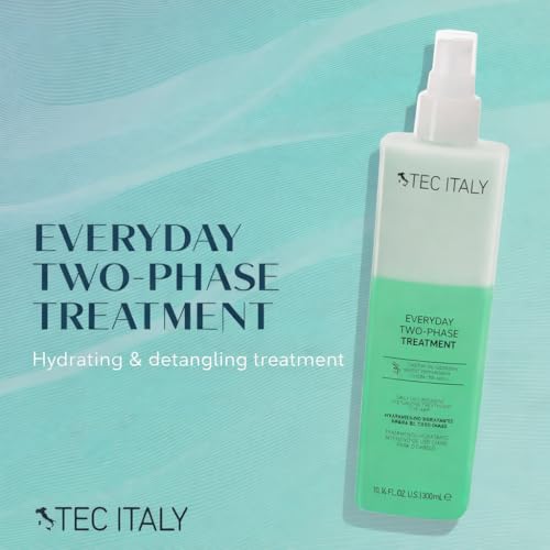 Tec Italy Due Faccetta Giorno per Giorno Two-Phase Leave-In Treatment 300 ml, for Damaged Hair, Restores Moisture, Softens & Improves Manageability, 10.14fl oz (300 ml) | Moisturizing, Damaged Hair, Softens