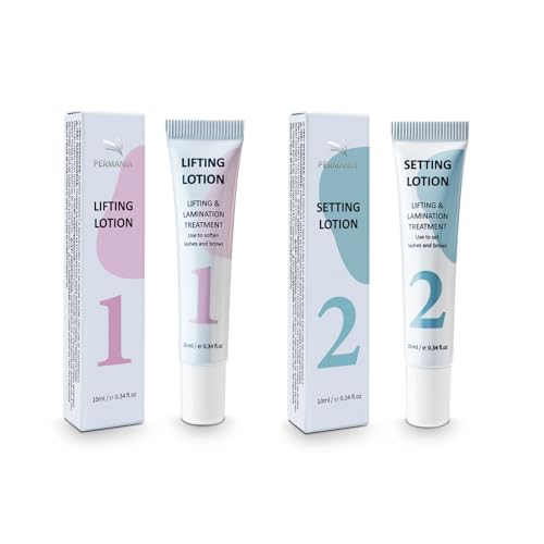PERMANIA Lifting and Setting Lotion, 10 ml Tube Design Salon Grade for Korean Lash Lift and Brow Lamination Beauty Treatments (only lifting and setting lotion)