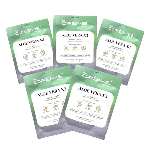 The Cr?me Shop Korean Skincare | Aloe Vera Face Sheet Mask 5 Pack
