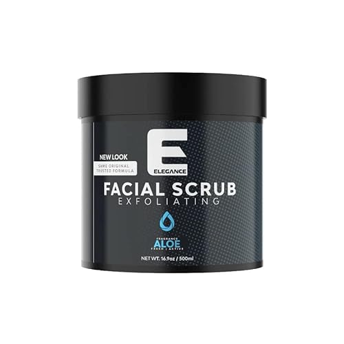 E Elegance Complete Care Bundle: Purifying Charcoal Peel Off Face Mask (8.45 Oz), Aloe Vera Exfoliating Facial Scrub (16.91 Oz) & Lightweight Hair & Beard Conditioning Oil (3.38 Oz) for Men and Women