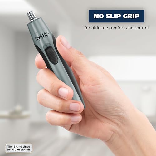 Wahl Clipper Battery Operated, Precision Ear and Nose Hair Trimmer for Men, Hygienic Nose Trimmer with Rinseable Blade for Easy Cleaning, Perfect for Travel ? Model 3026462