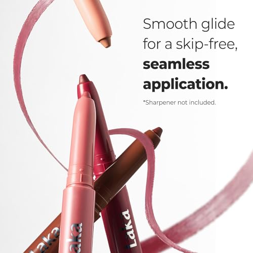 Laka Stain Lip Liner, 0.7g/0.02oz, Rich Creamy Long Lasting Color, Waterproof & Transfer-Proof, Easy Drawing with Smooth Application (#04 Rosy Talk)