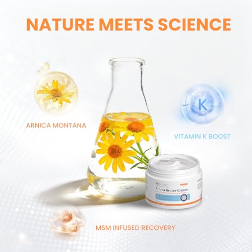 Arnica Cream Extra Strength for Thin Skin, Arnica Montana Cream with Vitamin K C & E, Fast Absorbing Hydrating Cream for Face and Body, Supports Skin Recovery Appearance, 4.23 oz