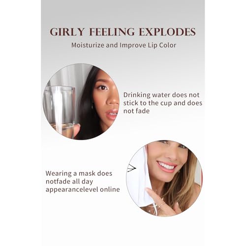 Glitter Lip Gloss - Shimmering Lip Stain That Adapts to Your Lips,Color Changing Lip Gloss, Long-Lasting Hydrating Formula with Sparkling Finish, Natural Flush Effect