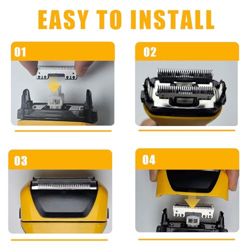 Yellow Shaver Replacement Foils, Cutters and Head Compatible with Wahl 7061 Series- Model 7045-100, 2 Packs