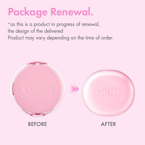 Amuse SEOUL DEW POWER VEGAN CUSHION FOUNDATION (02 HEALTHY) | Dewy, glow, long-lasting, double coverage, clean beauty, lightweight, natural look, foundation for sensitive skin, hydrating cushion